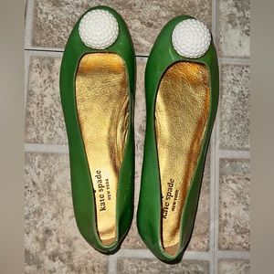 Kate Spade Green Golf Ball Flats